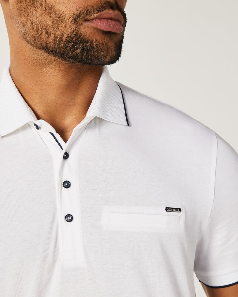 Mens White Polo Shirt